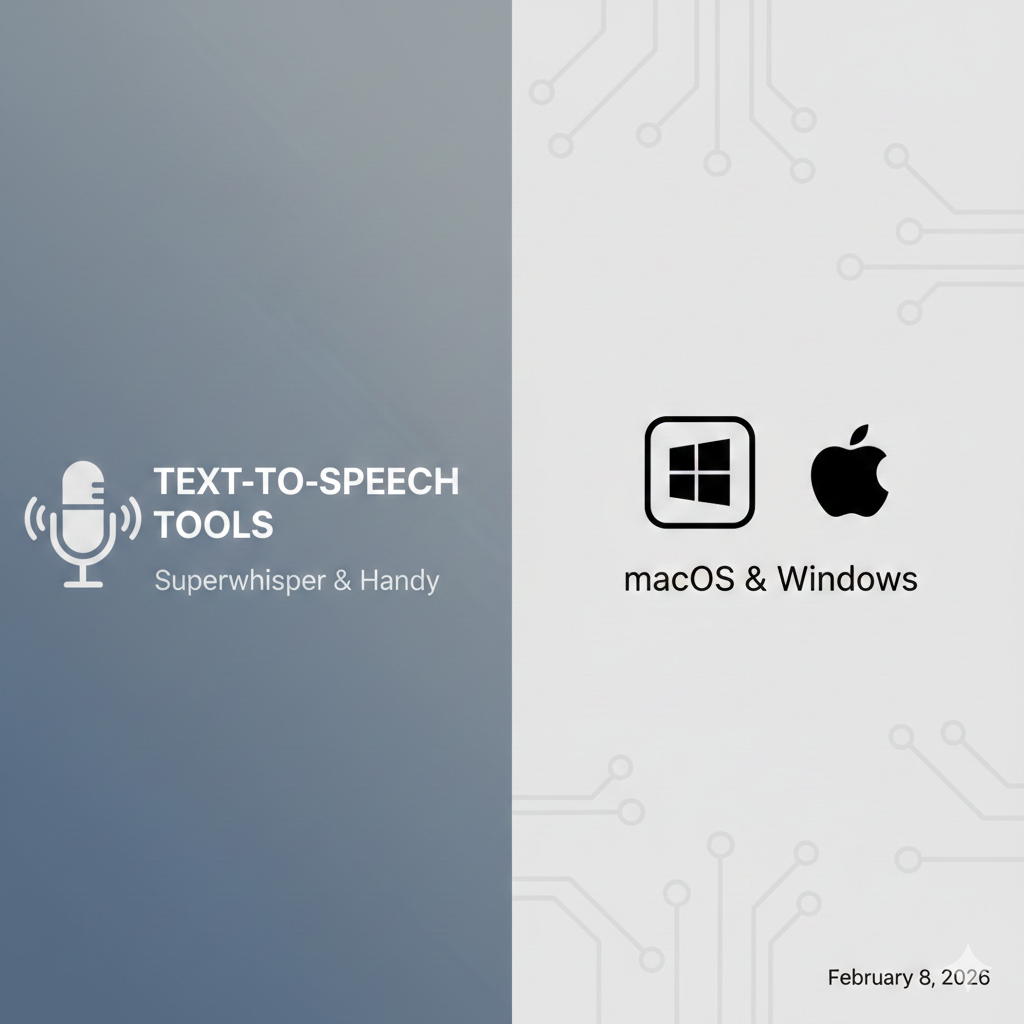 Superwhisper and Handy text-to-speech applications for macOS and Windows