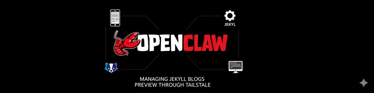 OpenClaw managing a Jekyll repository with Tailscale and Gemini integration